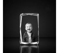 Giftic 3D Modern Customized Crystal Photo, Personalized Mothers Day Gifts With Your Own Photo for Him, Her, Mom, Dad Gift (Tall, Extra large: 16x10x6cm, Glass Crystal)