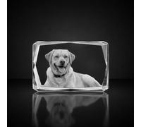 Giftic 3D Modern Customized Crystal Photo, Personalized Mothers Day Gifts With Your Own Photo for Him, Her, Mom, Dad Gift (Wide, Large: 12x8x6cm, Glass Crystal)