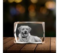 Giftic 3D Modern Customized Crystal Photo, Personalized Mothers Day Gifts With Your Own Photo for Him, Her, Mom, Dad Gift (Wide, Small: 8x5x5cm, Glass Crystal)