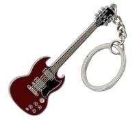 Gifticuffs Replica Electric Guitar Keyring | Solid Metal Alloy | Rock Legend Replica | Music Gift for Guitarists | Collectable Keychain | Backpack Charm