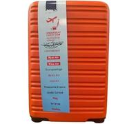 GIFTIDEAZZ 40x20x25cm Underseat Cabin Bag - Detachable 360° Spinner Wheels - Ryanair & Wizz Air Compliant - Lightweight Hard Shell Carry-On- Secure Combination Lock (Orange Stripe)