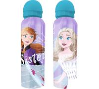 GIFTIDEAZZ Diseny Frozen Girls 500ml Water Bottle - Featuring Elsa & Anna Drinks Bottle for School Kids, Water Bottle Aluminium Water bottles Kids Ages 3+ Years (Diseny Frozen Sisters Purple/Blue)