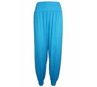 GIFTIDEAZZ Harem Trousers for Women, Ladies & Girls, Plus Sizes - ALI Baba Long Pants for Causal Wearing - Stretchy & Full Length Legging - Made in UK (Ali Baba Turq-S)