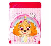 GIFTIDEAZZ Kids Character Design Drawstring Bags - Perfect for PE, Sports & School | Fun and Durable Gym Sack for Boys & Girls (PPatrol Dreaming of Unicorns Drawstring Bag)