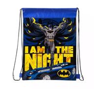 GIFTIDEAZZ Kids Character Design Drawstring Bags - Perfect for PE, Sports & School | Fun and Durable Gym Sack for Boys & Girls (Batman I am The Knight Drawstring Bag)