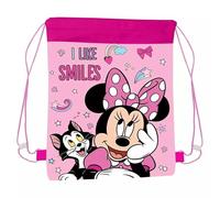 GIFTIDEAZZ Kids Character Design Drawstring Bags - Perfect for PE, Sports & School | Fun and Durable Gym Sack for Boys & Girls (Minnie Mouse I Like Smiles Drawstring Bag)
