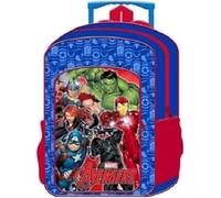 GIFTIDEAZZ Kids Wheeled Trolley Backpack - Foldable Suitcase Rucksack with Favorite Character Designs - Travel Carry-on Luggage for Children (Deluxe Marvel Avengers Trolley)
