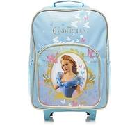 GIFTIDEAZZ Kids Wheeled Trolley Backpack - Foldable Suitcase Rucksack with Favorite Character Designs - Travel Carry-on Luggage for Children (Deluxe Cinderella 2015 Trolley)