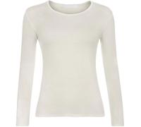 GIFTIDEAZZ TIMELESS GIFTS THAT REFLECT YOUR STYLE - Made in The UK - Women's Long Sleeve Round Neck Scoop Neck Plain T-Shirts (Cream M/L)