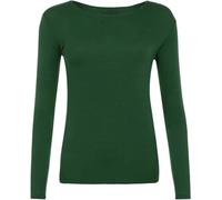 GIFTIDEAZZ TIMELESS GIFTS THAT REFLECT YOUR STYLE - Made in The UK - Women's Long Sleeve Round Neck Scoop Neck Plain T-Shirts (BottleGreen M/L)