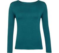 GIFTIDEAZZ TIMELESS GIFTS THAT REFLECT YOUR STYLE - Made in The UK - Women's Long Sleeve Round Neck Scoop Neck Plain T-Shirts (Teal M/L)