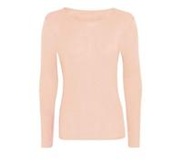 GIFTIDEAZZ TIMELESS GIFTS THAT REFLECT YOUR STYLE - Made in The UK - Women's Long Sleeve Round Neck Scoop Neck Plain T-Shirts (Peach M/L)