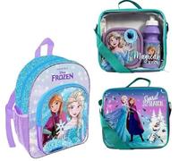 GIFTIDEAZZ TIMELESS GIFTS THAT REFLECT YOUR STYLE Official Licensed Kids 4-Piece School Set Backpack, Lunch Bag, Water Bottle & Snack Box Back to School Bundle for Boys & Girls (Deluxe Ice Magic)