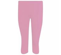 GIFTIDEAZZ Women's Ladies Cropped 3/4 Capri Leggings: Plus Size (UK 8-26) - Summer Perfection (BabyPink M-L)