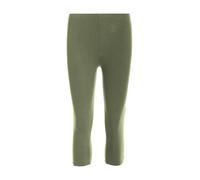 GIFTIDEAZZ Women's Ladies Cropped 3/4 Capri Leggings: Plus Size (UK 8-26) - Summer Perfection (Khaki L-XL)