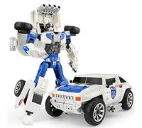 Giftik City Cop Speedboat Helicopter Vehicle Super Car Motorcycle Transforming Robot Toys, Boat Airplane Sports Car Robot Deformation Action Figure Toys (SUV)