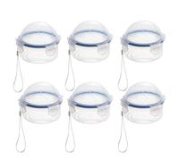 Giftik Clear Food Storage Containers For Fridge,Freezer Microwave Safe,Fresh Food Keeper Saver Bowl Box for Small Vegetable Lemon Tomato Onion Chili Garlic Fruit Avocado Pear Peach (Clear (6PCS))