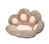 Giftik Cute Cat Paw Shaped Seat Cushion,Cozy Lazy Sciatica Bleacher Seats Armchair Pad Pain Relief Back Cushion for Home Office Chair Floor (Gray)