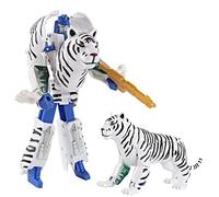 Giftik Deformable Animal Robot Toys,Transforming Panda Lion Tiger Elephant Cheetah Eagle Figures Toys for Kids Boys Girls Age 3 4 5 7 8 9 10 11 (Tiger)