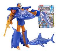Giftik Deformable Ocean Animal Robot Toys, Sea Beach Transforming Whale Shark, Dolphin, Killer Shark Figures for Kids Boys Girls Age 3-12