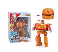 Giftik DIY Food Transforming Robot Toys, Deformable Hamburger French Fries Robot Role Play Early Educational Toys for Adult Kids Boys Girls (Hamburger)