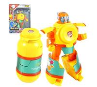 Giftik DIY Food Transforming Robot Toys, Deformable Hamburger French Fries Robot Role Play Early Educational Toys for Adult Kids Boys Girls (Yogurt)