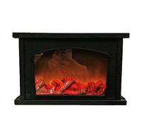 Giftik Fireplace Lamp Led Flame Log Effect Rectangle Fire Place Lantern USB Powered Simulation Flameless Fire Lights Battery Operated Fire Flame Lamp for Home Decor Indoor Christmas Ornaments