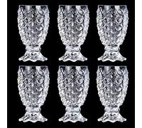 Giftik Mermaid Glasses Cup,150ML Fish Scales Cup Juice Drinks Beer Red Wine Cocktail Glasses Cup for Home Office Bar Hotel (Clear (6PCS))