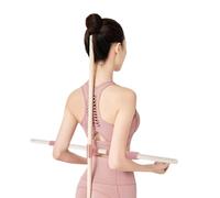 Giftik Round Wooden Yoga Rod Sticks, Pilates Bar Open Shoulder Back Corrective Hump Yoga Sticks Body Stretching Tool for Martial Artists Dancers Gymnasts (90cm)