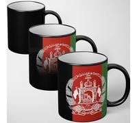 GIFTIMIZED Afghanistan Flag Mug Heat Sensitive Colour Changing Mug National Flag Coffee Cup Patriotic Novelty Magic Mug Gift for Afghan Pride Home Office