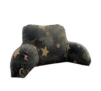 GIFTIMIZED Celestial Moon Star Fleece Reading Pillow Astrology Night Sky Cushion Plush Support Cosy Relax Comfort Lounge Bedroom Decor Snuggle Aesthetic Home Gift Back Rest Pillow UK
