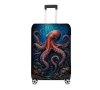 GIFTIMIZED Deep Sea Octopus Luggage Cover Ocean Creature Marine Life Artwork Nautical Travel Design Suitcase Protector Holiday Vacation Travel Accessory Gift UK