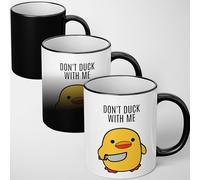 GIFTIMIZED Dont Duck with Me Mug Heat Sensitive Colour Changing Mug Funny Sarcastic Coffee Cup Novelty Magic Mug Attitude Humour Gift for Coworker Friend Adult