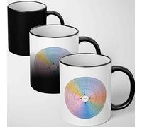 GIFTIMIZED Emotion Wheel Mug Heat Sensitive Colour Changing Mug Magic Reveal Mental Health Feelings Chart Coffee Cup Self Care Therapy Novelty Heat Change Magic Mug Gift