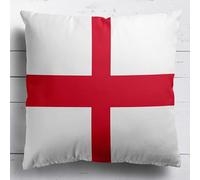 GIFTIMIZED England English Flag St Georges Cross Cushion Throw Pillow Cover With Filling Option | Machine Washable | Super Soft | Made in UK | Multiple Sizes for Home or Fans