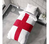 GIFTIMIZED England Flag St George's Cross Duvet Cover With Pillowcase Option | Single Size Bed |. British Made | Hypo Allergenic | Custom Gift | Fade Resistant | Wrinkle Resistant
