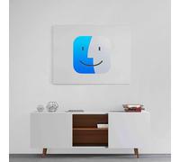 GIFTIMIZED Face Recognition Icon Canvas Wall Art Minimal Tech Symbol Print Custom Colour Choice Modern Aesthetic Smartphone Security Graphic Poster Home Office Decor Gift