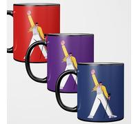 GIFTIMIZED Freddie Mercury Colour Mug Heat Sensitive Colour Changing Mug Magic Reveal Music Icon Tribute Coffee Cup Rock Legend Style Novelty Heat Change Magic Mug Gift for Fan