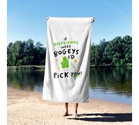 GIFTIMIZED Funny Romantic Bath Towel - If Boyfriends Were Bogeys I’d Pick You Quote - Cute Valentine’s Day or Anniversary Present for Couples - Humorous Bathroom Décor - Soft Absorbent Cotton