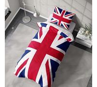 GIFTIMIZED GB Great Britain Flag Union Jack Duvet Cover With Pillowcase Option | Single Size Bed |. British Made | Hypo Allergenic | Custom Gift | Fade Resistant | Wrinkle Resistant
