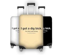 GIFTIMIZED I Got a Dig Bick Luggage Cover Travel Suitcase Protector Funny Rude Humorous Bold Design Kids Adults Travel Accessory