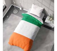 GIFTIMIZED Ireland Flag Irish Tricolour Union Jack Duvet Cover With Pillowcase Option | Single Size Bed |. British Made | Hypo Allergenic | Custom Gift | Fade Resistant | Wrinkle Resistant