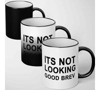 GIFTIMIZED Its Not Looking Good Brev Mug Heat Sensitive Colour Changing Mug Magic Reveal Funny Meme Quote Coffee Cup Sarcastic Novelty Heat Change Magic Mug Gift Adult
