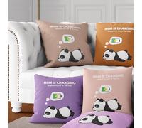 GIFTIMIZED Mum is Charging Out of Service Cushion Throw Pillow Cover With Filling Option | Made in UK | Multiple Sizes | Washable | Custom Personalised, Mother's Day, Birthday Gift (Panda)