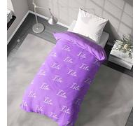 GIFTIMIZED Personalised Custom Name Text Kids Duvet Cover With Pillowcase Option | Single Size Bed | British Made | Hypo Allergenic | Fade Resistant | Wrinkle Resistant
