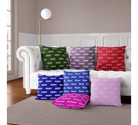 GIFTIMIZED Personalised Name Text Custom Name Cushion Throw Pillow Cover With Filling Option | Machine Washable | Super Soft | Made in UK | Multiple Sizes