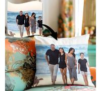 GIFTIMIZED Personalised Pillow Upload Your Own Photo Text Collage Custom Zip Cushion Cover Throw Pillow With Insert Pads Filler Option | Multiple Sizes | Machine Washable