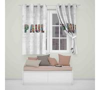 GIFTIMIZED Personalised Superhero Name Blackout Curtains Kids Bedroom Custom Name Comic Book Hero Design Boys Room Decor Eyelet Panels Thermal Insulated Blackout Drapes