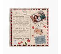 GIFTIMIZED Postcard Style Personalised Towel, Custom Text Message Bath or Beach Towel, Vintage Travel Postcard Design, Add Your Own Words Gift for Home, Gym or Holidays