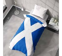 GIFTIMIZED Scotland Flag Scottish Cross Duvet Cover With Pillowcase Option | Single Size Bed |. British Made | Hypo Allergenic | Custom Gift | Fade Resistant | Wrinkle Resistant